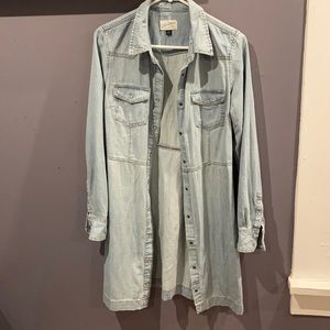 Denim button down dress